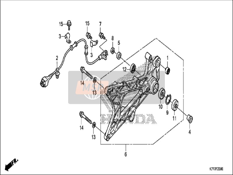 Honda SH125AD 2019 Schwinge für ein 2019 Honda SH125AD